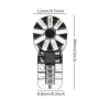 Bombilla LED 18x3014 SMD T10 W5W Roja de alta eficiencia