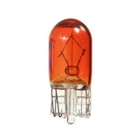 Halogénová žiarovka s päticou T10, 5W, 12V - Oranžová, AMPUL.eu