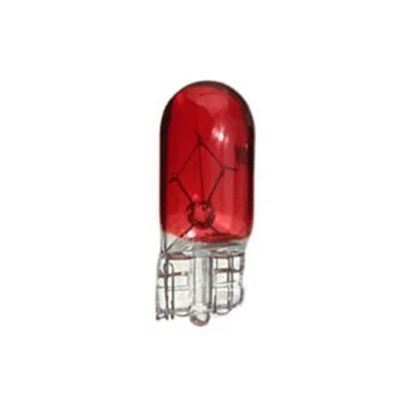 Halogen bulb with T10 base, 5W, 12V - Red, AMPUL.eu