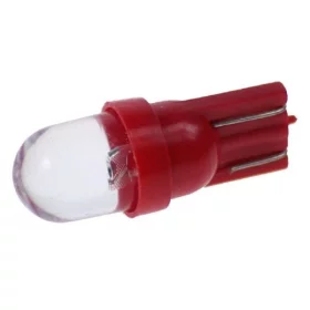 LED 10 mm vtičnica T10, W5W - rdeča, AMPUL.eu