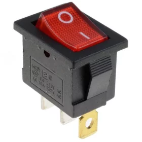 Obdélníkový kolébkový vypínač KCD1 s podsvícením 250V