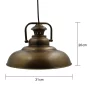 Lámpara de suspensión retro AMR31BR, metal marrón, estilo industrial