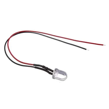 12V LED dióda 10mm, narancssárga, AMPUL.eu
