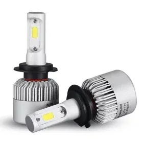 Set of H7 LED Car Bulbs, COB LED, 4000lm, White 6500K