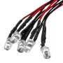 12V LED dioda 5 mm modra/rdeča, utripajoča, s kablom