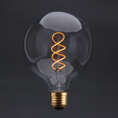 Bec retro de design LED Edison G125 4W, soclu E27, AMPUL.eu