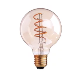 Design retro glödlampa LED Edison G80 4W, sockel E27, AMPUL.eu