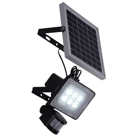LED Spotlight 10W, solpanel + bevægelsessensor - 6000K, AMPUL.eu