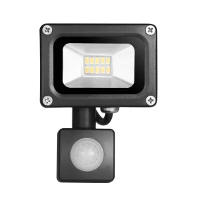 Faretto LED impermeabile con sensore PIR, 10w, IP65, bianco