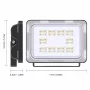 Kültéri vízálló LED reflektor, 30w, IP65, meleg fehér, AMPUL.eu