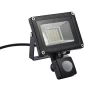 Vattentät LED-spotlight med PIR-sensor, 20w, IP65, varmvit