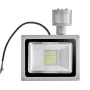 Voděodolný LED reflektor s led čidlem, 30w, IP65, bílá, AMPUL.eu