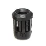 Toma para LED de 3 mm FX en plástico negro, orificio 6 mm