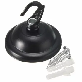 Baldachýn s háčkem, průměr 55mm, černý, AMPUL.eu