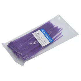 Rubans de serrage en nylon 3x100mm, violet, AMPUL.eu