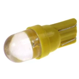 LED 10mm-es foglalat T10, W5W – sárga, 12V