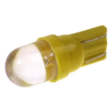 LED 10mm-es foglalat T10, W5W – sárga, 12V
