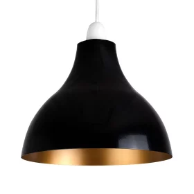 Függesztett lámpatest Sculp, fekete, arany parabola, AMPUL.eu