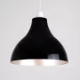 Závěsné svítidlo Sculp, černé, stříbrná parabola, AMPUL.eu
