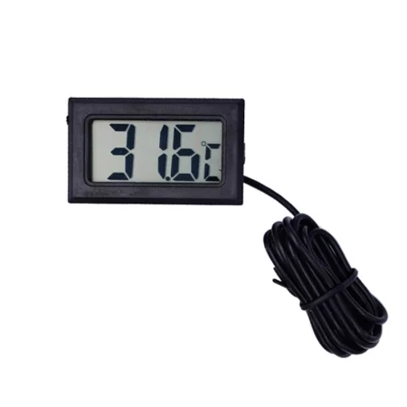 Termometro digitale -50°C - 110°C, nero, 1 metro, AMPUL.eu