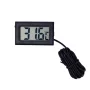 Digitalt termometer -50°C - 110°C, sort, 1 meter, AMPUL.eu
