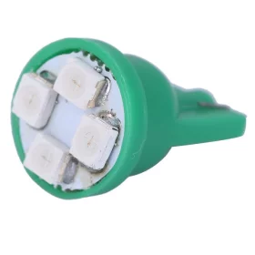 LED 4x 3528 SMD socket T10, W5W - Green, AMPUL.eu