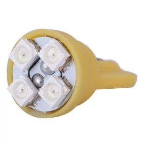 LED 4x 3528 SMD pätice T10, W5W - Žltá, AMPUL.eu
