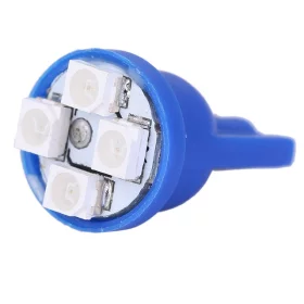 LED 4x 3528 SMD pätice T10, W5W - Modrá, AMPUL.eu
