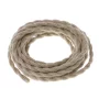 Retro spirálový kabel s textilním obalem 2x0.75mm lněný