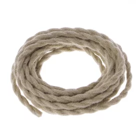 Retro spirálový kabel s textilním obalem 2x0.75mm lněný