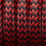 Retro kábel guľatý, čierno-červený, 2x0,75mm