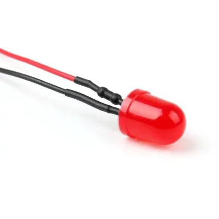 Diodo LED 12V 10 mm, rosso diffuso, AMPUL.eu