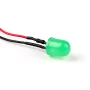 12V 10mm Green Diffuse LED with Resistor