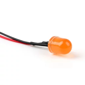 12V LED Dióda 10mm, Oranžová difúzna, AMPUL.eu