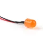 12V LED dioda 10 mm, oranžna razpršena, AMPUL.eu