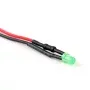 12V 3mm Green LED Diode with Resistor