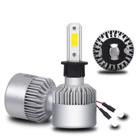 Sæt LED pærer til biler med H3 sokkel, COB LED, 4000lm, 12V