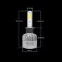 Juego de bombillas LED para coche con base H1, LED COB, 4000lm