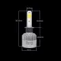 Set di lampadine LED per auto con base H1, COB LED, 4000lm