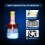 Set di lampadine LED per auto con base H1, COB LED, 4000lm