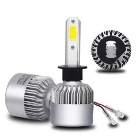 Satz LED-Autolampen mit H1-Sockel, COB LED, 4000lm, 12V, 24V -
