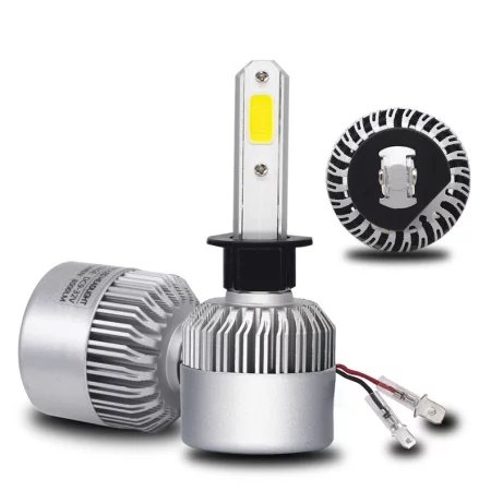 Sada LED autožárovek s paticí H1 COB LED 4000lm Bílá 6500K