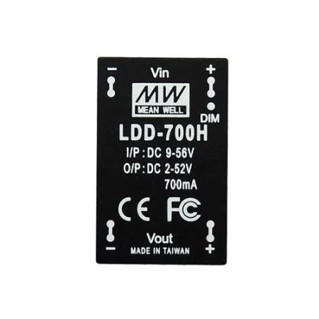 Alimentatore LED per PCB, 2-52V, 350mA, Mean Well LDD-350H