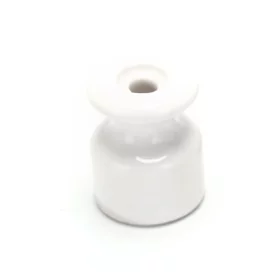 Spiralförmiger Drahthalter aus Keramik, weiß, AMPUL.eu