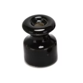 Spiralkabelhållare i keramik, svart, AMPUL.eu