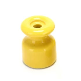 Keramisk spiral trådholder, gul, AMPUL.eu