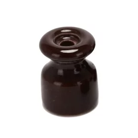 Ceramiczny uchwyt na drut spiralny, brązowy, AMPUL.eu