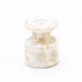 Ceramic spiral wire holder with retro marble design
