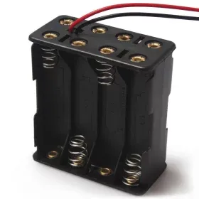 Boîtier à piles pour 8 piles AA, 12V, AMPUL.eu