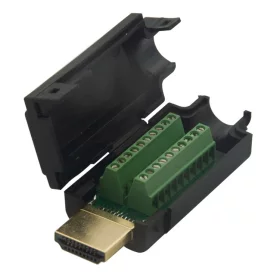 Conector pentru cablu HDMI tip A, de sex masculin, cu șuruburi